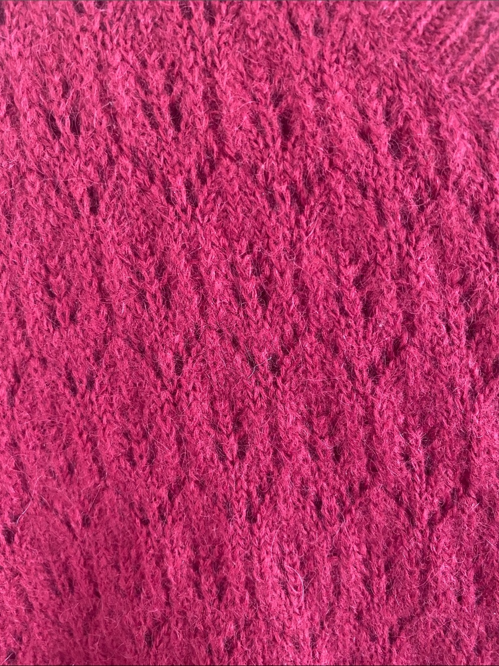 Boden Pontinelle Jewelled Button Wool Blend Cardigan Burgundy LARGE - Picture 4 of 10